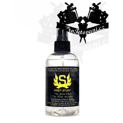 Speciální roztok pro odstranění motivu a dezinfekci kůže PREP STUFF