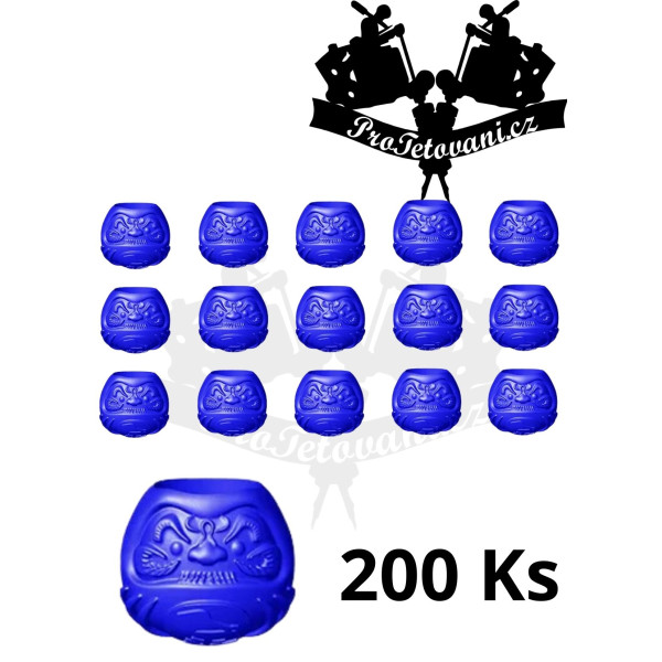Plastové kalíšky na tetovací barvu DARUMA DOLLS Dark blue 200 Ks