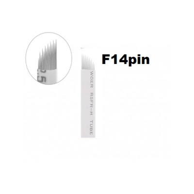 Jehla čepelka pro 3D permanentní make up F14 pin sterilní TEXTUROVANÁ