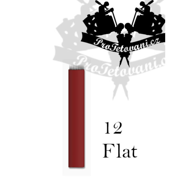 Jehla čepelka pro 3D permanentní make up Flat 12 pin stínovací sterilní