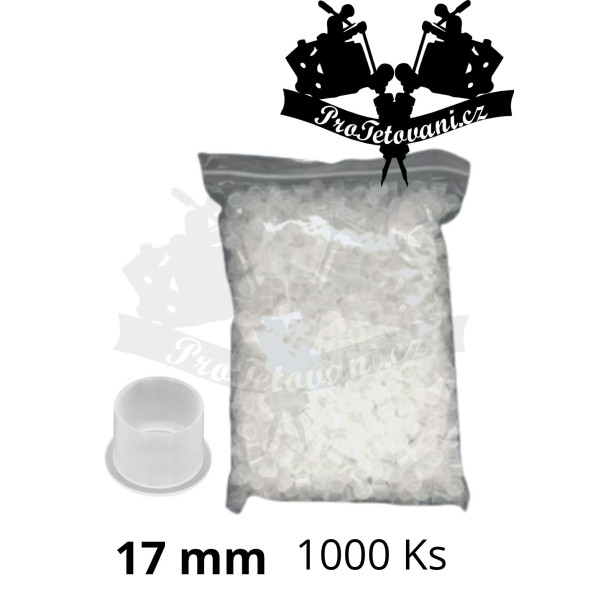 Kalíšky na tetovací barvu 17 mm s ploškou BALENÍ 1000 Ks