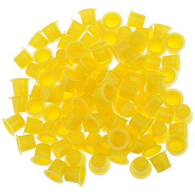 Kalíšky pro tetovací barvy 12mm 50ks Yellow