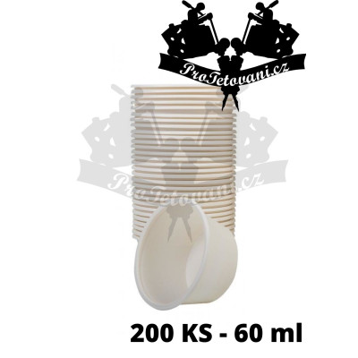Kelímky na tetování Bio kompostovatelné 60 ml 200 Ks