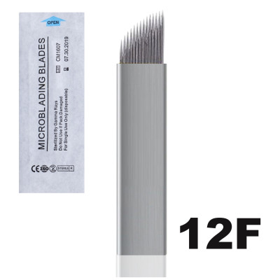 Jehla čepelka pro 3D permanentní make up F12 pin sterilní v kovu S