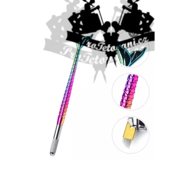 Manuální pero pro 3D permanentní make up Mermaid Silver