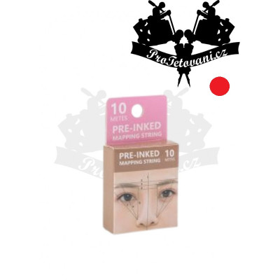 Mapovací barevná nit pro vyznačení symetrie obočí Red