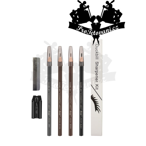 Microblading sada tužek na obočí s ořezávátkem 