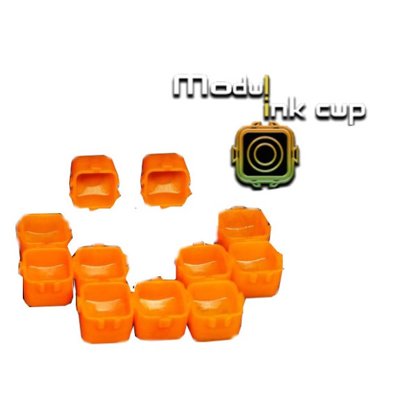 Spojovací kalíšky Modul Ink na tetovací barvu 15mm 20ks Orange