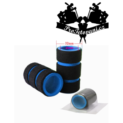 Návlek na tetovací grip s paměťovou pěnou Ridges Blue