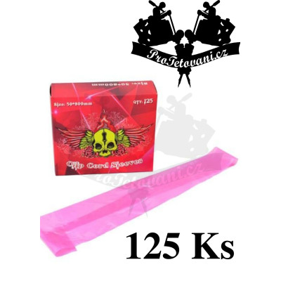 Návleky na clip cord Pink balení 125 Ks