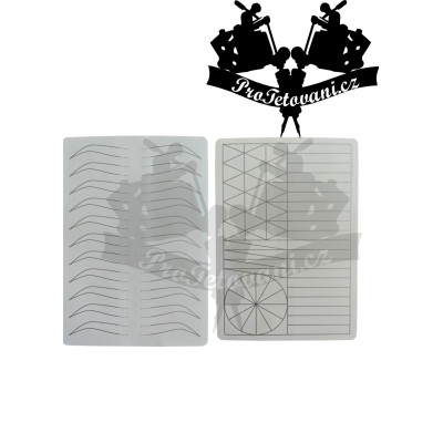 Oboustranná trénovací tetovací kůže obočí White and Silver