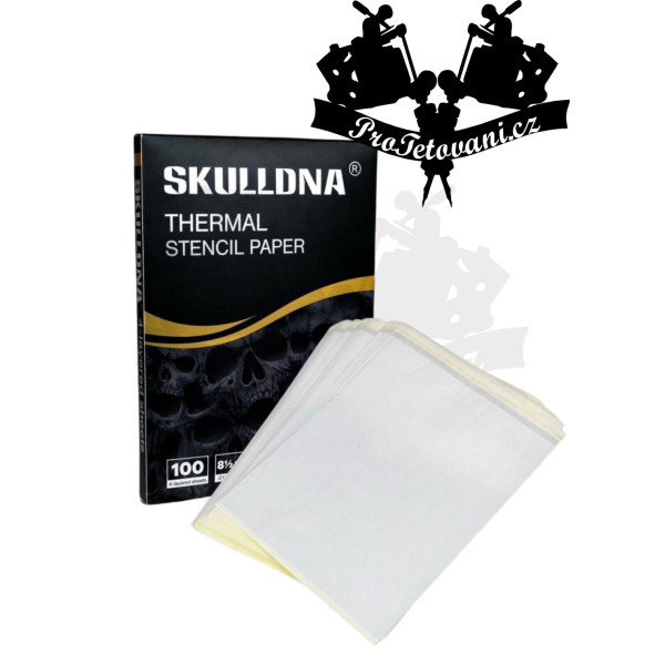 Obtiskovací papír SKULLDNA pro tetovací motivy BALENÍ 100 Ks