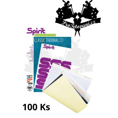 Obtiskovací papír Spirit Classic Thermal pro přenos tetovacích motivů 100ks