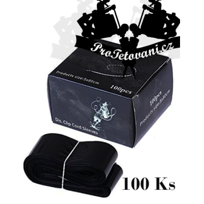 Ochranné obaly návleky na Clip cord BLACK 100 ks