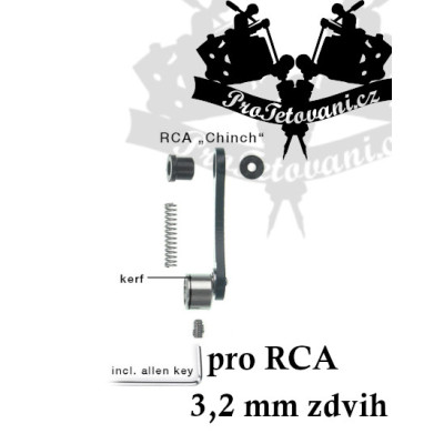 Osa motoru pro rotační strojky SWISSMACHINETATTOO zdvih 3 mm