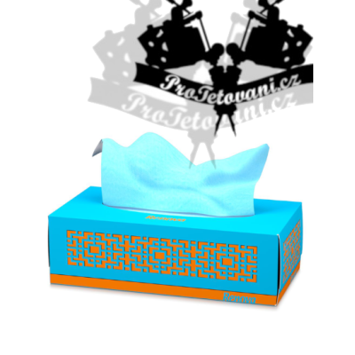 Papírové kapesníky na tetování biologicky rozložitelný BLUE