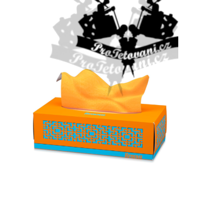 Papírové kapesníky na tetování biologicky rozložitelný ORANGE