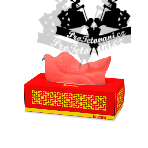 Papírové kapesníky na tetování biologicky rozložitelný RED