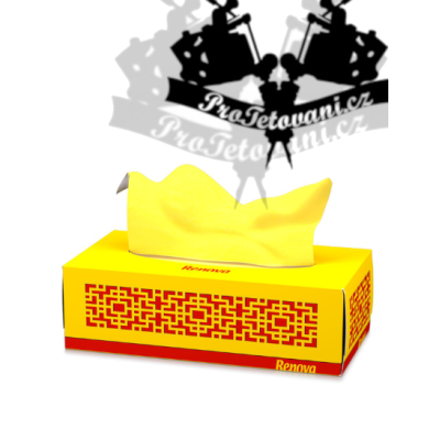 Papírové kapesníky na tetování biologicky rozložitelný YELLOW