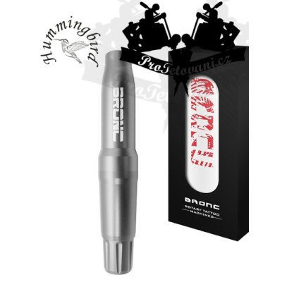 Rotační strojek pro permanentní make-up i tetování Hummingbird BRONC V4 SILVER