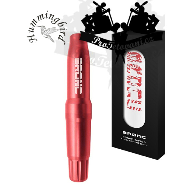 Rotační strojek pro permanentní make-up i tetování Hummingbird BRONC V4 RED
