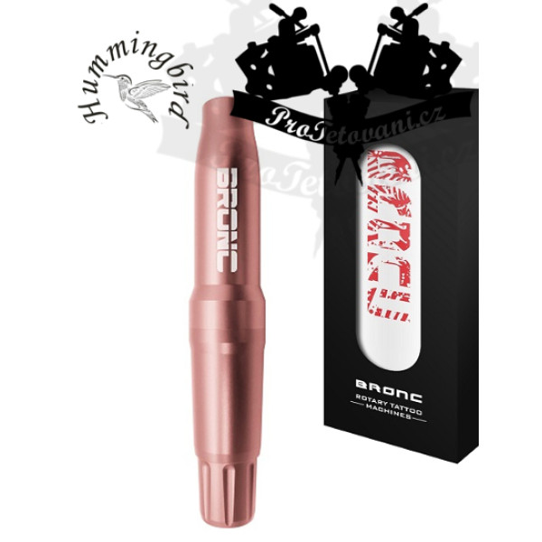 Rotační strojek pro permanentní make-up i tetování Hummingbird BRONC V4 ROSEGOLD