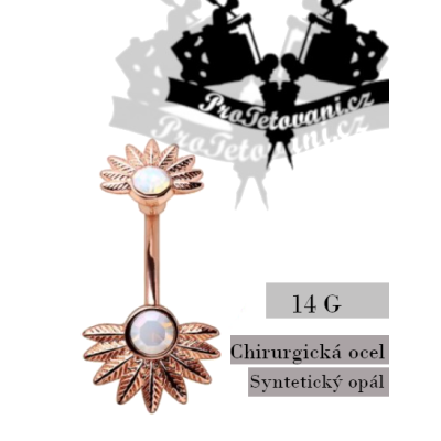 Piercing do pupíku Bay leaf