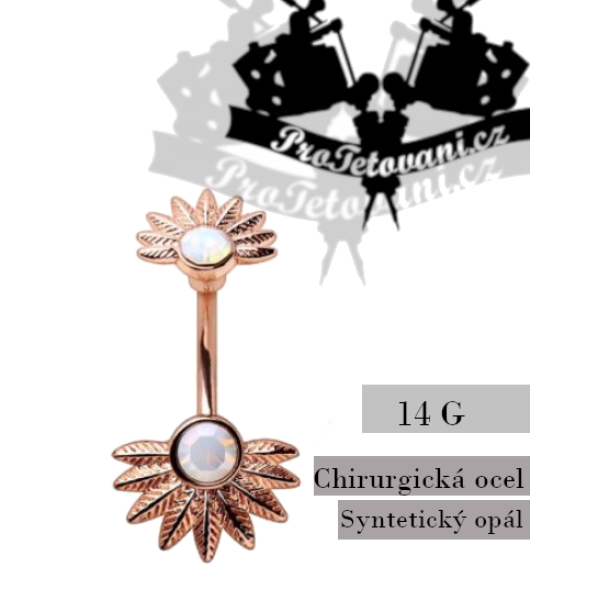 Piercing do pupíku Bay leaf