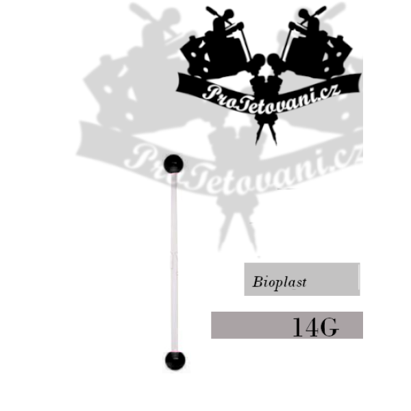 Piercing do pupíku Bioplast bioflex BLACK