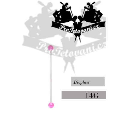 Piercing do pupíku Bioplast bioflex PINK