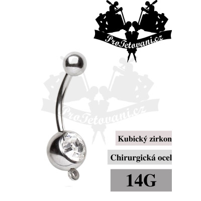 Piercing do pupíku Crystal Ring