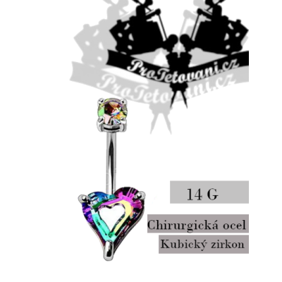 Piercing do pupíku Heart