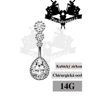 Piercing do pupíku Kapička