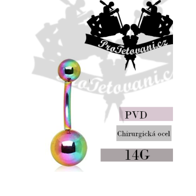 Piercing do pupíku Rainbow Ball