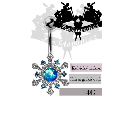 Piercing do pupíku Snowflake