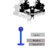 Piercing do rtu Labret UV Akryl Blue Piercing do rtu Labret UV Akryl Blue