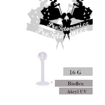 Piercing do rtu Labret UV Akryl Clear