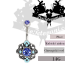 Piercing do pupíku Flower Ornate Blue