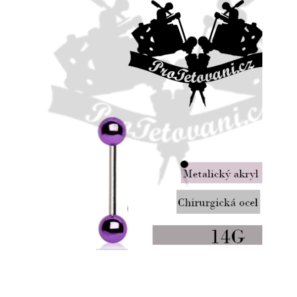 Piercing činka Metalic Purple