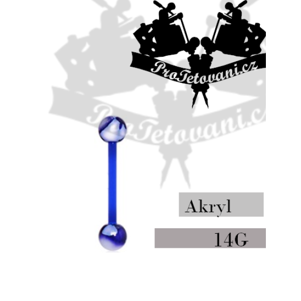 Činka akryl Marble Blue AB1