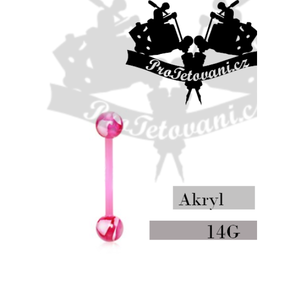 Činka akryl Marble Pink AP1