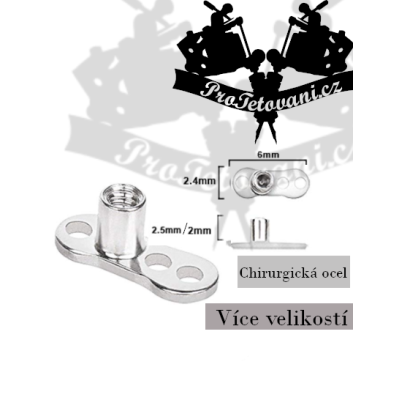 Kotva pro mikrodermální piercing s otvory