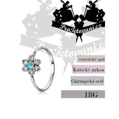 Piercing kroužek Blue Flower