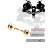 Piercing do bradavky Golden bar