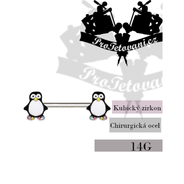 Piercing do bradavky Penguin 