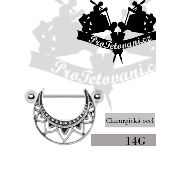 Piercing do bradavky Tribal