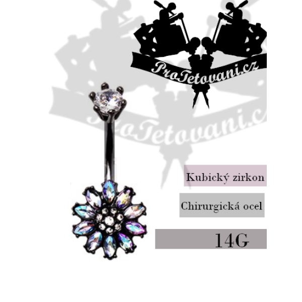 Piercing do pupíku Flower Aurora