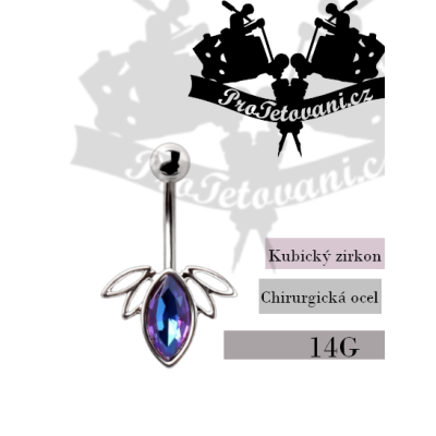 Piercing do pupíku Purple Fruit