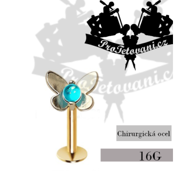 Piercing do rtu Labret Blue Butterfly