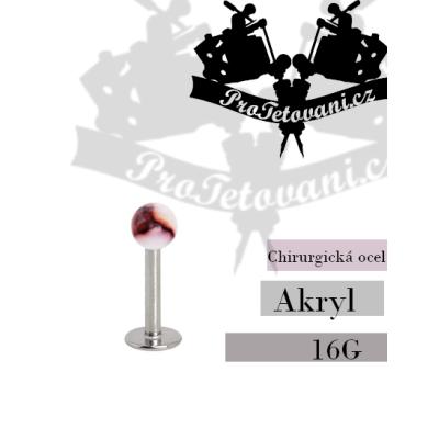 Piercing do rtu Labret Marble Black